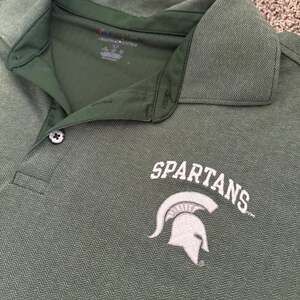 Champion Michigan State Spartans Green Polo Shirt 2XL